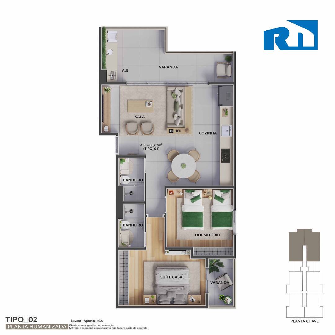 Apartamento à venda com 2 quartos, 58m² - Foto 19