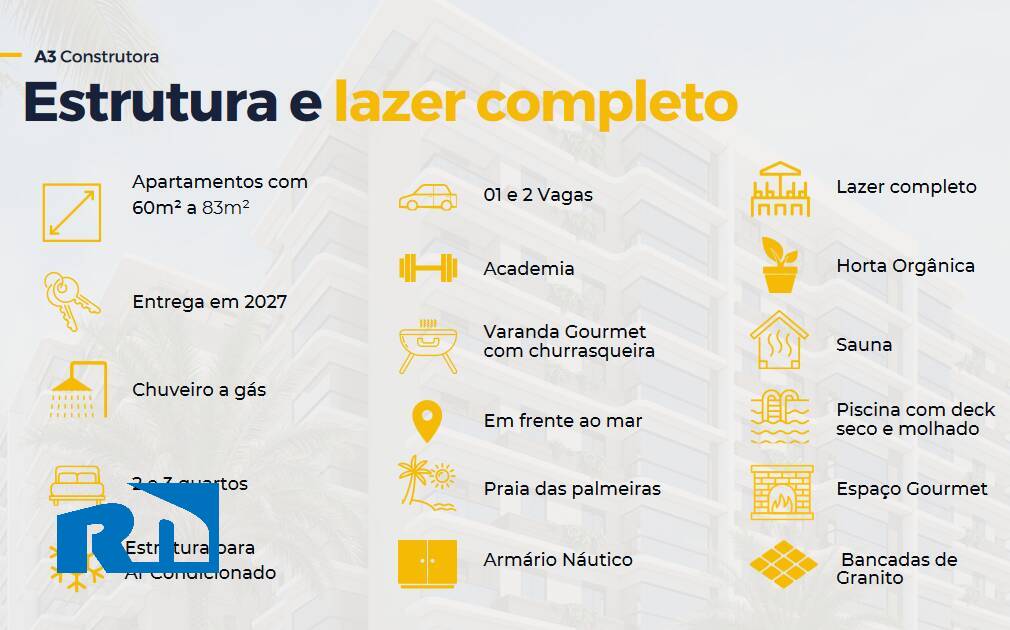 Apartamento à venda com 2 quartos, 62m² - Foto 3